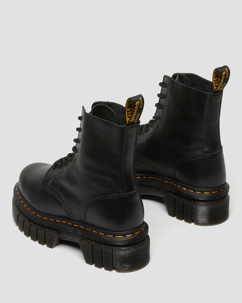 Women's Dr Martens Audrick Nappa Leather Platform Ankle Boots Black | AU 41BEX